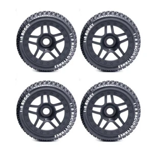111Mm 1/8 Scale RC Off Road Buggy Wheels & Tyres HSP Planet HPI Hobao Full Set 4 - Picture 1 of 3