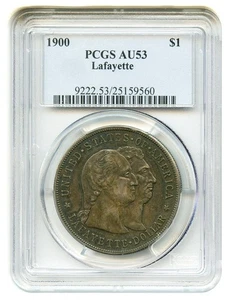 1900 Lafayette Commemorative Dollar PCGS AU-53 - Picture 1 of 2