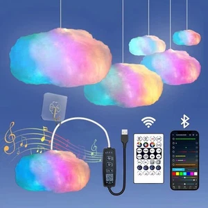 LED Wolkenlicht für Schlafzimmer, Schwebendes Wolkenlicht für Zimmer mit Fernbedienung und Ap... - Bild 1 von 6