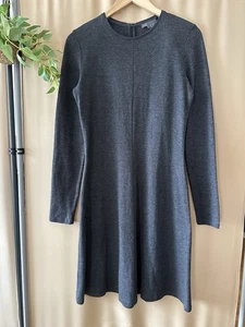 VINCE dark gray longsleeve cotton blend sweater dress Womens sz S - Picture 1 of 11