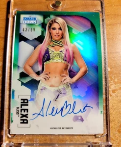2020 Chrome WWE ALEXA BLISS GREEN ON CARD AUTO REFRACTOR A-AL #43/99 AMAZING - Bild 1 von 2