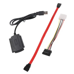 USB 2.0 zu IDE 2.5 "3.5" HDD HDD Festplatten-Konverter-Adapterkabel-Set - Bild 1 von 9