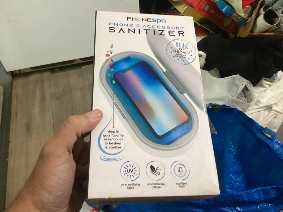 UV Sanitizer TZUMI PHONE SPA Cell Phone & Accessory Sanitizer White UV-C NEW - Image 1 of 1