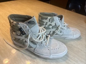 Vans Sk8 Hi Cordura White Asparagus/ Camo Mens Size 7 Women’s 8.5 - Picture 1 of 10