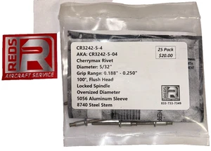 CR3242-5-4 New 25 Pack Rivet's - Foto 1 di 3