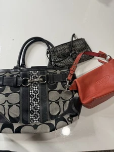 Lote De 3 Coach Vintage Signature 3 Tallas Diferentes A051125 - Imagen 1 de 14