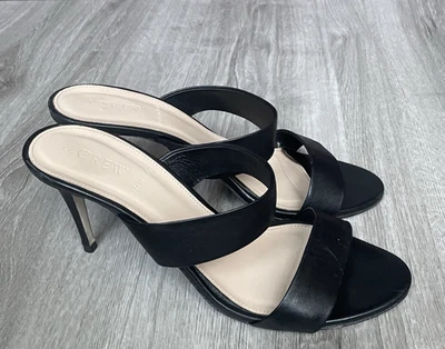 J. CREW Black Leather Strap Sandals Size 8.5 - Image 1 of 4