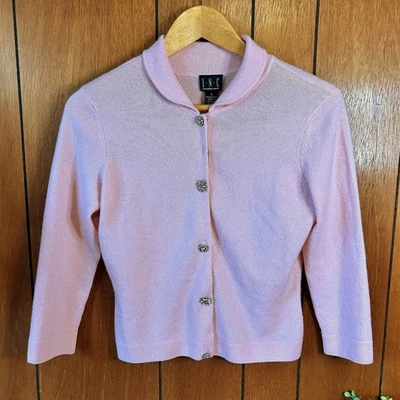 Suéter INC International Concepts Rosa 100% Cachemira Delicado Coqueta Femenino Foto 1 de 4