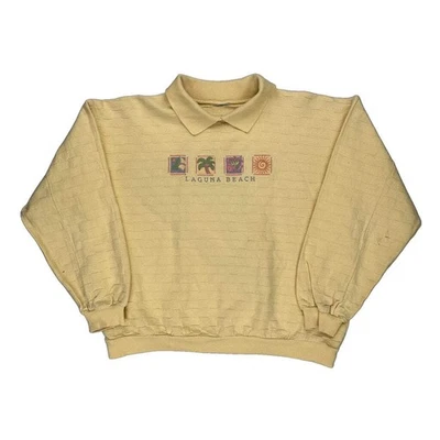 Unbranded Collared Sweatshirt - 2XL Yellow Cotton - Image 1 of 4