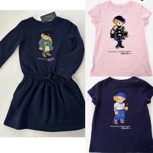 NWT, Girls Polo Ralph Lauren SET of 3. Dress + 2 T-Shirts. Size 6X. Eu 122 - Picture 1 of 4