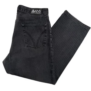 Pantalones de mezclilla vintage Dolce & Gabbana negros de pierna recta - Imagen 1 de 5