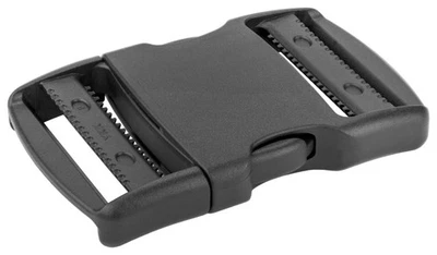 Hebillas de plástico de liberación lateral ajustables dobles planas YKK de 1 1/2 pulgadas, paquete de 25 Foto 1 de 2