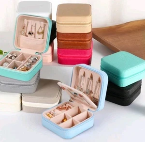 Mini Jewelry Travel Case, PU Leather Travel Jewelry Organizer Box - Picture 1 of 3