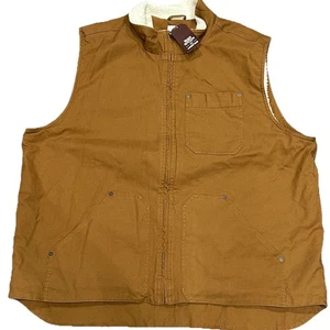 NUEVO Chaleco Blake Shelton Lands End Sherpa Forrado Vellón Lona Talla XXL - Imagen 1 de 6