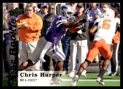 2013 Upper Deck Rookie Chris Harper Rookie Kansas State Wildcats #77 - Image 1 of 2