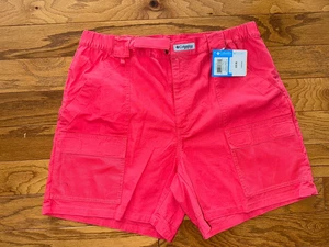 NWT Columbia PFG Half Moon II 6" UV Sun Protection Men's Coral Red Shorts sz L - Picture 1 of 6