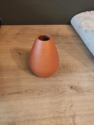 Vase Terracotta Höhe 11 cm Verziehrung - Bild 1 von 3