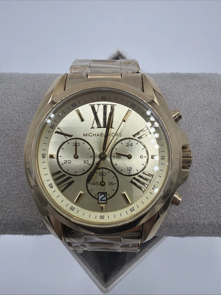 Michael Kors MK5605 Unisex Chronograph 40mm Case Gold Analog Wristwatch