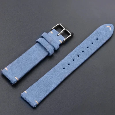 Quick Release Suede Leather Watch Strap | Soft Calfskin Replacement Band Unisex. - Image 1 of 4