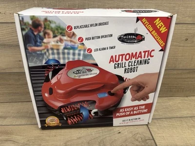 Robot de limpieza automático Grillbot - Cepillos de nailon rojo. ¡Nuevo en caja abierta! Foto 1 de 4