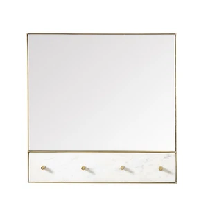 Swoon Teesdale Rectangular Mirror White Marble And Brass - Brand New RRP £199 - Picture 1 of 2