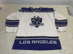 Jugend L/xl Los Angeles Kings Starter Trikot NHL sauber genäht weiß Vintage 90er LA - Bild 1 von 8