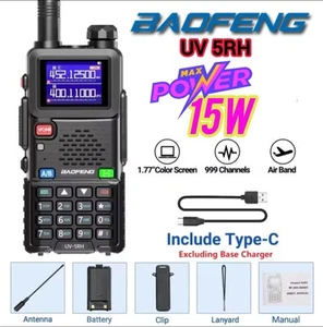 BAOFENG UV 5RH UHF VHF AM FM + Antenne AR-771 RADIO PMR Talkie-walkie - Zdjęcie 1 z 9
