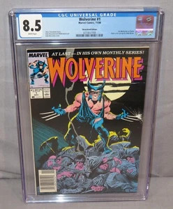 Wolverine #1 laufende Serie (Patch erster Auftritt) Zeitungsstand CGC 8,5 Sehr guter Zustand + 1988 - Bild 1 von 3