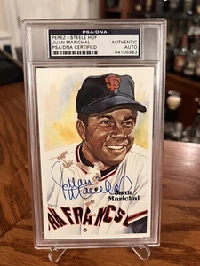 Juan Marichal Signed 1983 Perez-Steele HOF Postcard Giants PSA/DNA 84105983 - Picture 1 of 2