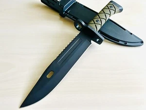 12.5” Rambo Bowie Tactical Combat Survival Fixed Blade Hunting Knife Hard Sheath - Picture 1 of 4