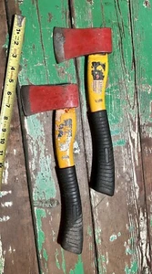 Vintage Buffalo Tools Fiberglass Camp AXE Rubber Grip Red Yellow/Black (per) - Picture 1 of 6