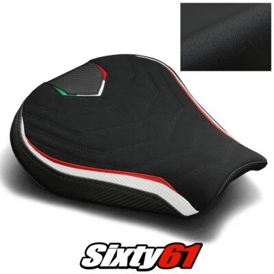 MV Agusta F3 675 800 Seat Cover 2012-2018 2019 2020 Black White Luimoto Suede - Image 1 of 3