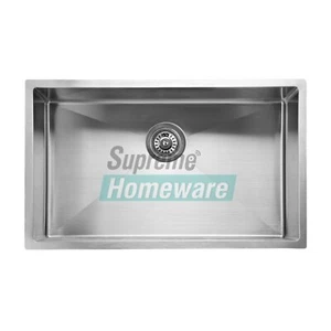 304 Stainless Steel Single Bowl Laundry Kitchen Sink Top/Undermount 762x457mm - Picture 1 of 4