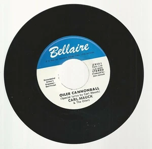 Houston Oilers ~ Carl Mauck ~ Oiler Cannonball 45 RPM Record~ - Imagen 1 de 1
