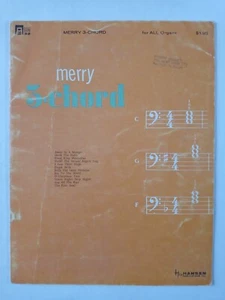 1962 Hansen Canzoni di Natale MERRY 3 CHORD tutti gli organi spartiti vintage libro di canzoni - Foto 1 di 6