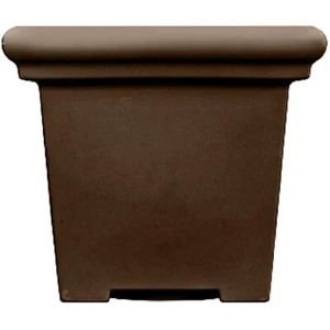 The HC Companies Terrazzo Plastic Square Planter, Chocolate - 20" - Picture 1 of 3