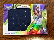 2022 Panini Player of the Day Malik Willis Purple Rookie Jersey #45/50!!