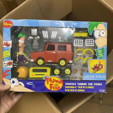 Phineas and Ferb Vehiculo Tunning Con Figura Cartoon Figure Toy Set Collection