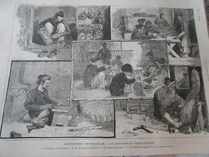 Gravure 1889 - Les industriels du Village Tonkinois à l'expo universelle - Imagen 1 de 1