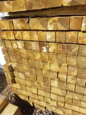 Timber fence posts 75x75x2.4m - Image 1 of 4