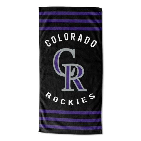 Colorado Rockies Beach Towel (Stripes) OFFICIAL MLB Cover