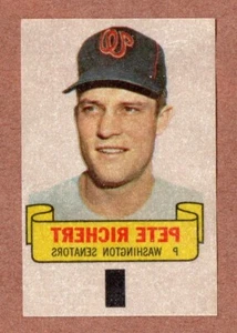 1966 Topps Rub Offs Pete Richert Senators EX - Picture 1 of 2