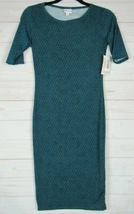 Vestido para mujer Lularoe Julia verde y negro talla XXS NUEVO CON ETIQUETAS - Imagen 1 de 3