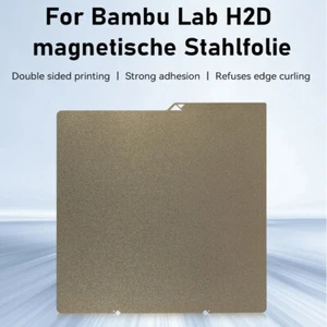 H2D Doppelseitige PEI Druckplatte Magnetische Federstahlplatte für Bambu Lab H2D - Afbeelding 1 van 13
