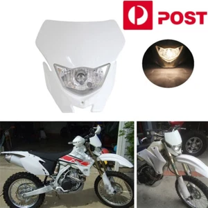 Wwhite Face Street Motorcycle Headlight Kit 12V H4 Bulb Universal for Dirt Bike - Picture 1 of 10