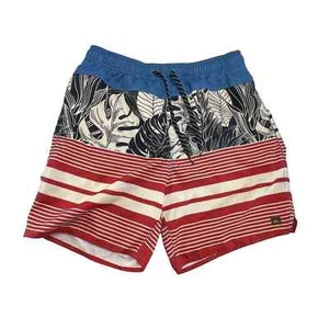 Men's Surf Beach QUIKSILVER WATERMAN COLLECTION RED WHITE BLUE TRUNKS Sz Small S - Picture 1 of 3