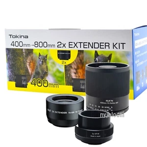 New TOKINA SZX 400mm F8 Reflex MF Lens & 2x Extender Set -CANON EF-M Mirrorless - Picture 1 of 8