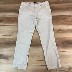 Pantalone Banana Republic uomo 33 x 30 Aiden chino avorio cotone dritto - Foto 1 di 9