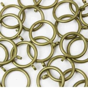 25 x Anillos de cortina de oro antiguos para postes de 30 mm - Anillos de poste de cortina - Imagen 1 de 1