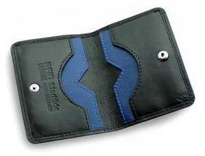 Real Leather Slim Wallet Ultra Slim Credit Card Holder Pocket Case Black 120 - Picture 1 of 5